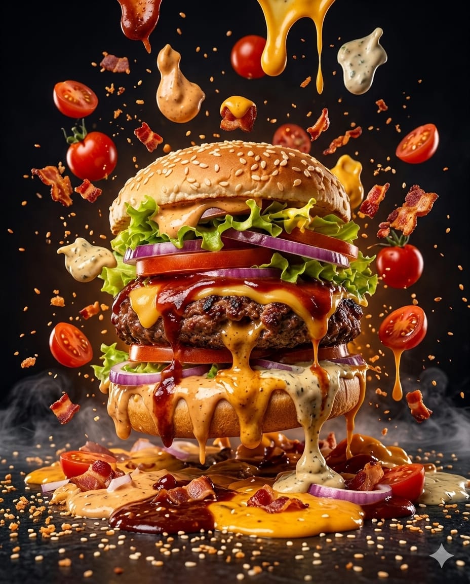 Saucy burger